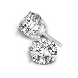 14K White Gold 0.50 CTW Round Lab Grown Diamonds Stud Earrings