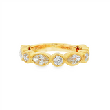 14K Yellow Gold Lab Grown Diamonds Contemporary Band