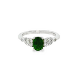 14K White Gold Oval Russalite Classic Ring