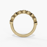 14K Yellow Gold Contemporary Natural Diamonds Band