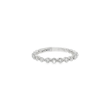 14K White Gold Modern Natural Diamonds Band