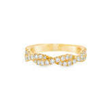 14K Yellow Gold Twist Diamond Ring