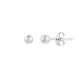 14K White Gold 3mm Ball Earrings