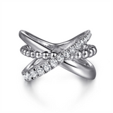 Sterling Silver Bujukan Criss Cross Ring