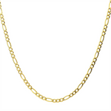 4.7mm 18K Gold IP Titanium Figaro Chain Necklace