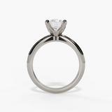 14K White Gold Solitaire Ring