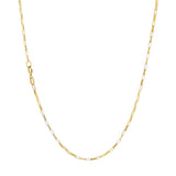 JT ESTATE 14K Yellow Gold 18 Inches Square Paperclip Chain