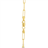 14K Yellow Gold 18 Inches Paperclip Chain