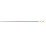 14K Yellow Gold 18 Inches Round Wheat Chain