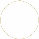 Yellow Gold Filled 20 Inches Rounded Box Chain