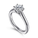 14K White Gold 'Allie' Solitaire Semi-Mount Engagement Ring