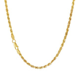 JT ESTATE 14K Yellow Gold 23.75 Inch Diamond Cut Rope Chain