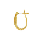 JT ESTATE 10K Yellow Gold Invisible Set Natural Diamond Hoops