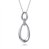 Sterling Silver Bujukan Drop Pendant Necklace