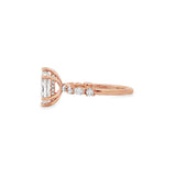 14K Rose Gold Juliet Hidden Halo Marquise Natural Diamonds Engagement Ring