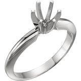 Platinum 6-6.6mm Round Center Solitaire Engagement Ring