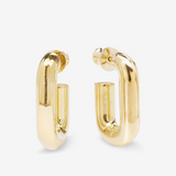 18K Yellow Gold Overlay Bold Hoop Earrings