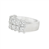 18K White Gold Contemporary Natural Diamonds Band