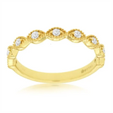 14K Yellow Gold Vintage Natural Diamonds Band