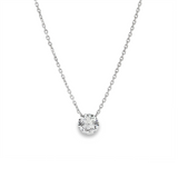 14K White Gold Lab Grown Diamonds Solitaire Necklace