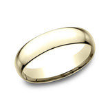 14K Yellow Gold 5mm Super Light Comfort Fit Straight Wedding Band
