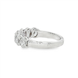 18K White Gold Bold Diamond Anniversary Natural Diamonds Band