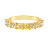 18K White Gold Contemporary Natural Diamonds Band