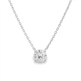 14K White Gold Lab Grown Diamonds Solitaire Necklace