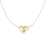 14K Yellow Gold Puffed Heart Pendant