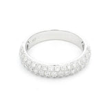14K White Gold Classic Pavé Diamond Ring