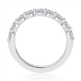 14K White Gold Classic Natural Diamonds Band