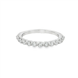 14K White Gold Modern Natural Diamonds Band