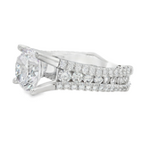 14K White Gold Hidden Halo Round Diamond Engagement Ring