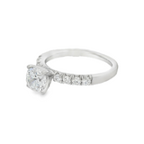 14K White Gold Classic Round Diamond Engagement Ring
