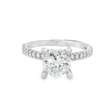 14K White Gold Classic Round Diamond Engagement Ring
