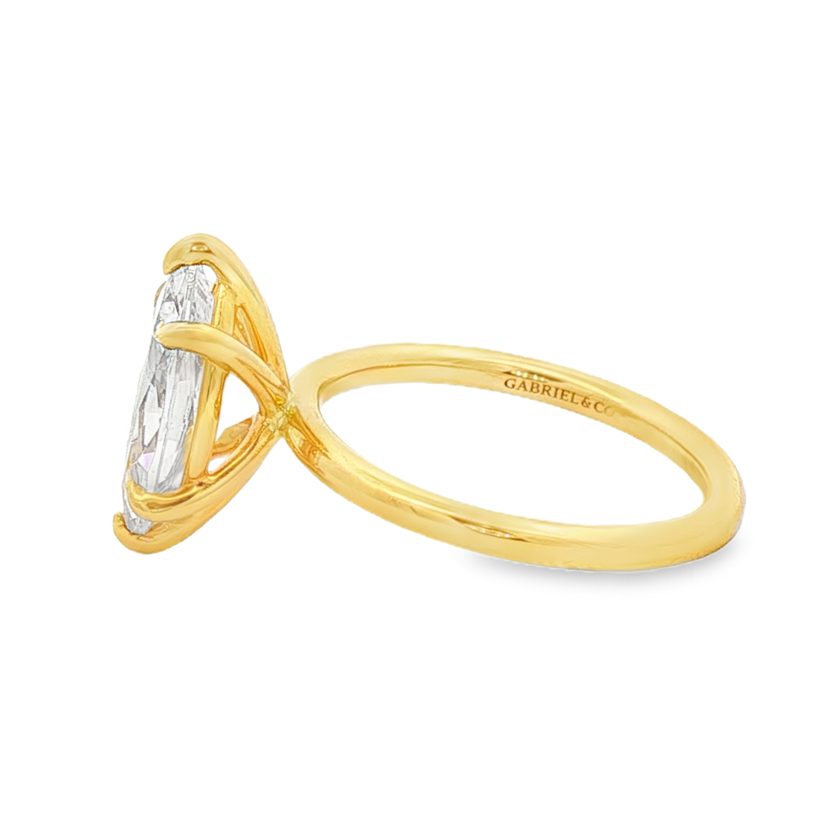14K Yellow Gold Lark Solitaire Ring