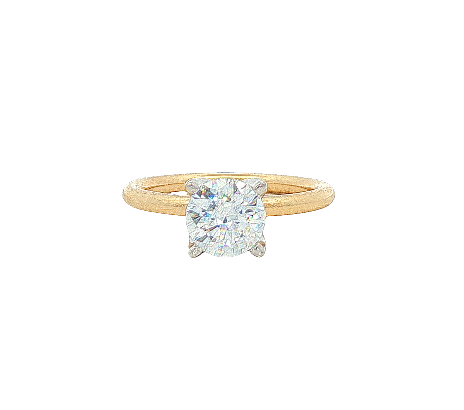 14K Two-Tone Solitaire Ring
