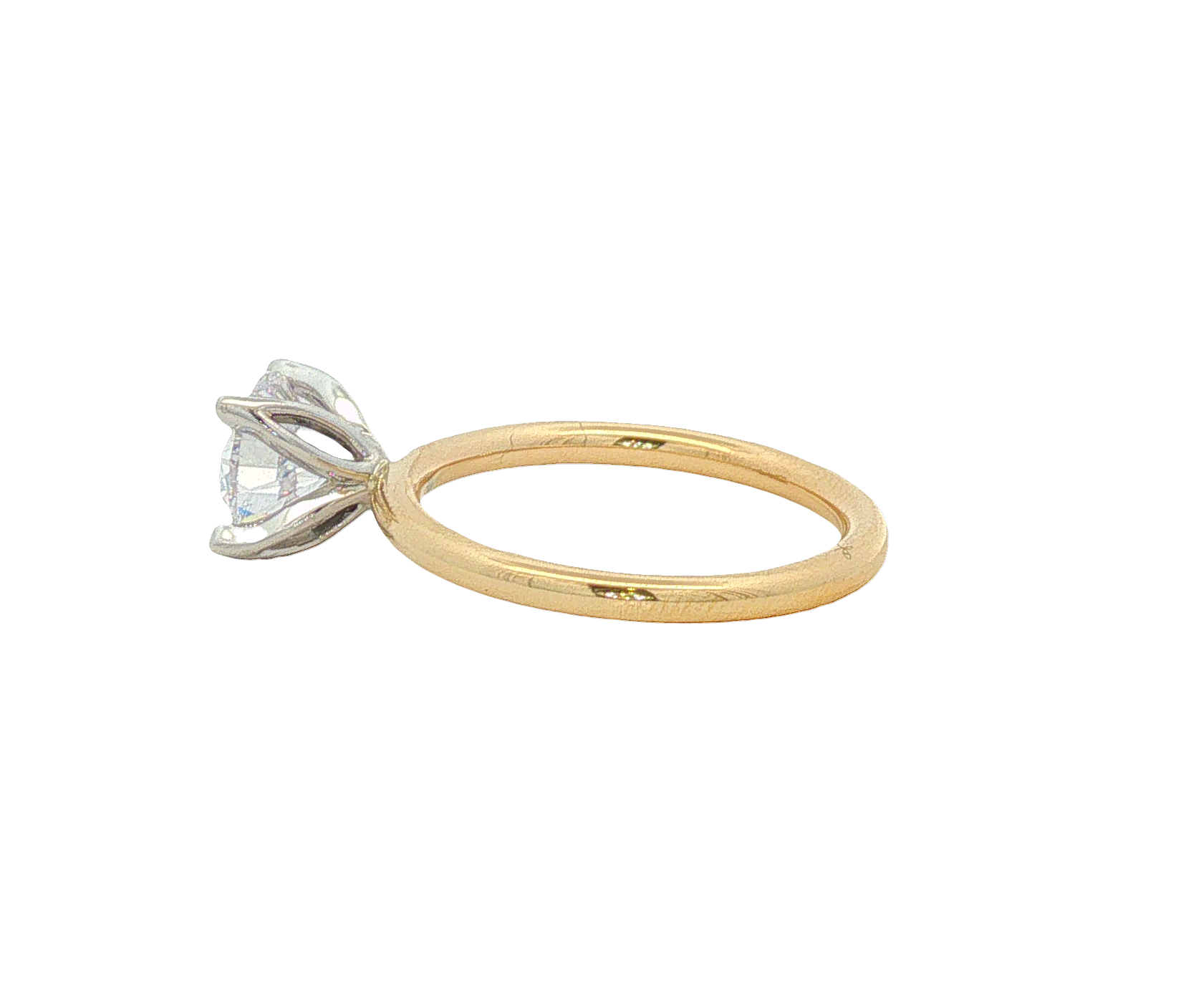 14K Two-Tone Solitaire Ring