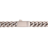 22 Inch 8mm Titanium Flat Clasp Miami Cuban Necklace