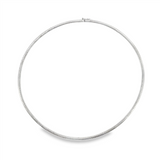 JT ESTATE 14K White Gold 16 Inch Half Round Omega Chain