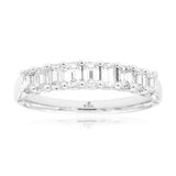 14K White Gold Classic Natural Diamonds Band