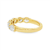 18K Yellow Gold Bold Diamond Anniversary Natural Diamonds Band