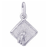 Sterling Silver Graduation Cap Pendant