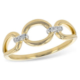 14K Yellow Gold Stackable Natural Diamonds Ring