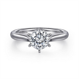 14K White Gold 'Allie' Solitaire Semi-Mount Engagement Ring