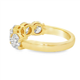 18K Yellow Gold Bold Diamond Anniversary Natural Diamonds Band