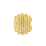 JT ESTATE 14K Yellow Gold Geometric Textured Ring