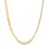 JT ESTATE 10K Yellow Gold 20 Inch Hollow Mariner Chain