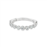 14K White Gold Lab Grown Diamond Single Prong Modern Band