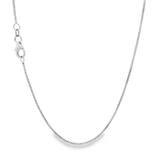JT ESTATE 14K White Gold 18 Inches Rounded Box Chain